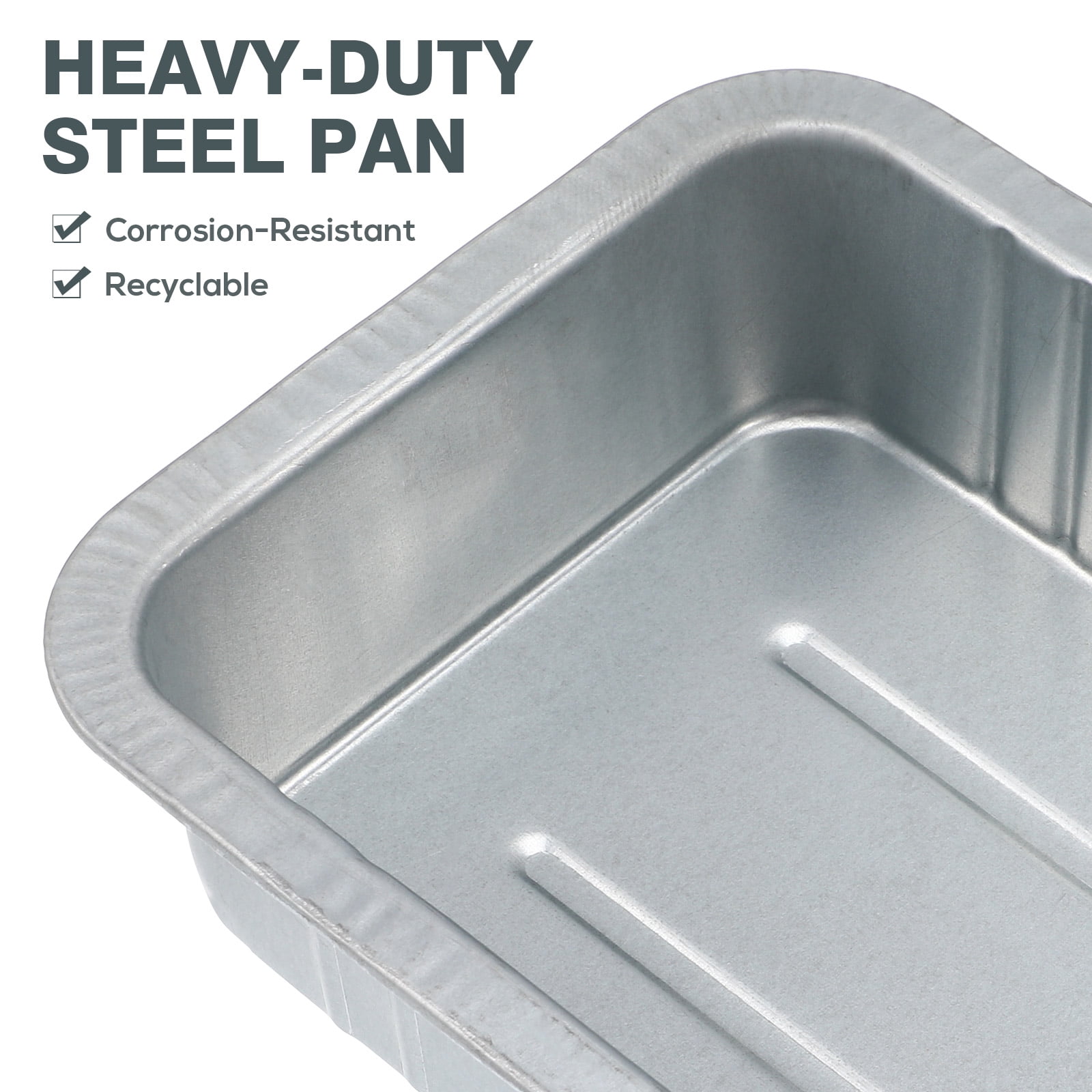 CRILSTYLEO 5L Steel Oil Drain Pan for Car Maintenance, Waste Oil Collector Tool for Auto Repair