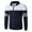 Navy, variant on Babysbule Mens Jackets Fashion Men's Autumn Winter Zipper Sportswear Patchwork Jacket Long Sleeve Coat