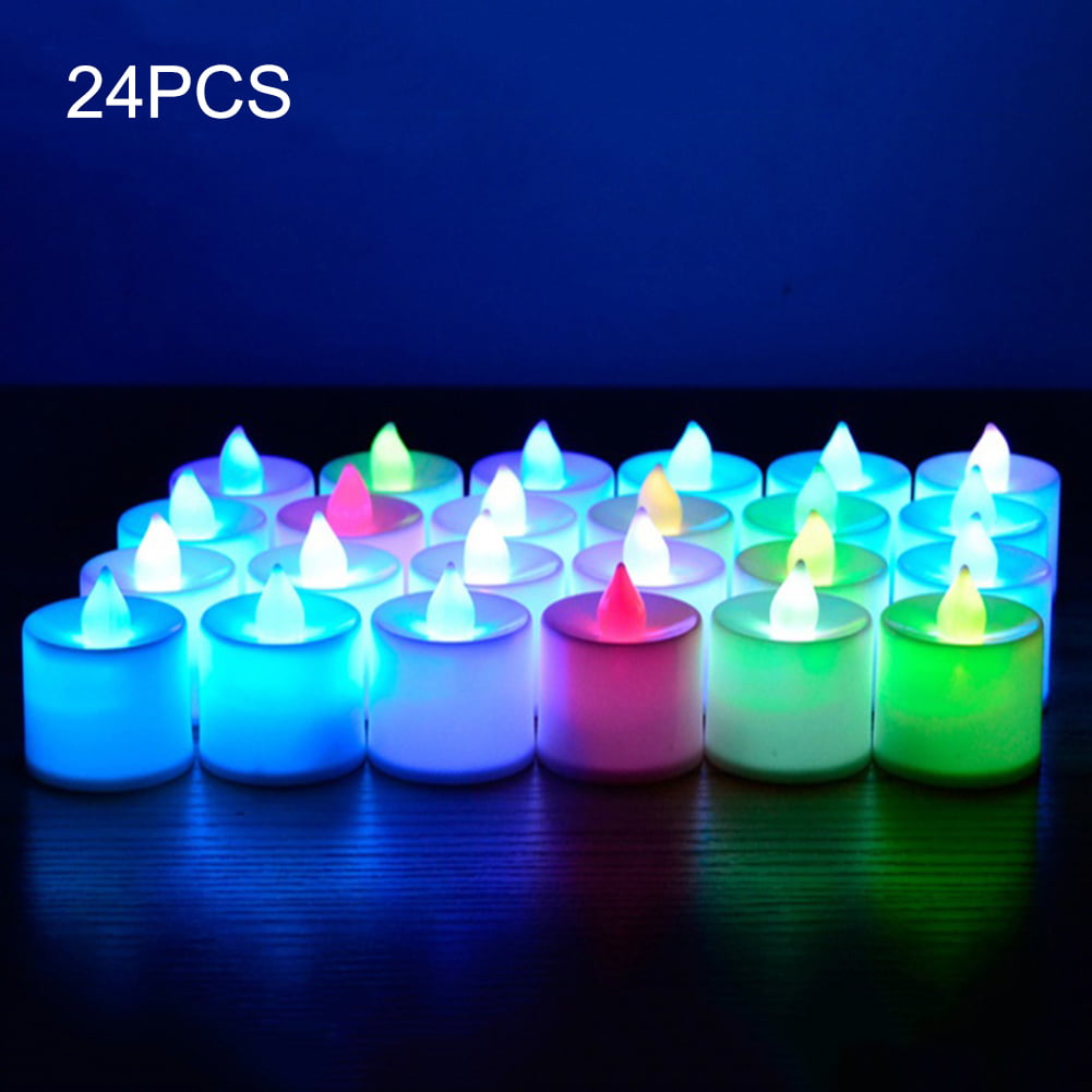 Multicolor LED Tea Lights Candles Battery Wedding Party Home Decor Candles RT29 