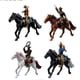 thumbnail image 1 of Modelo de vaquero occidental a caballo, cuatro modelos mixtos de muñecos occidentales, caja de arena psicológica, accesorios de personajes, 1 of 4