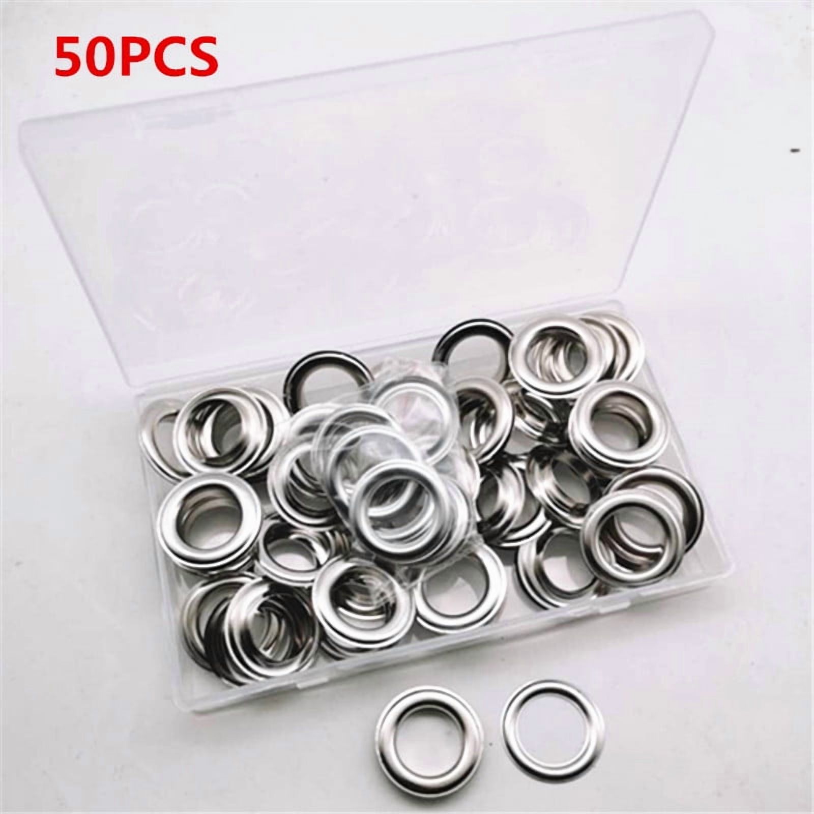 50 Sets 20mm silvery Thickened Grommets Eyelets Assortment Kit,for DIY Leather Clothing Shoe Bags Crafts