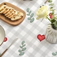 thumbnail image 5 of Valentine''s Day Tablecloth 60×84 Inch Rectangle, Buffalo Plaid Red Love Hearts Washable Table Cover for Party Picnic Dinner Decor, 5 of 6