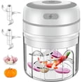 thumbnail image 3 of Mini Garlic Chopper, Electric Food Processor, Garlic Mincer Portable Mini Processor for Chop Onion Ginger Vegetable Pepper Spice Meat, Baby Food, Easy Clean, Waterproof, (250ml), 3 of 9