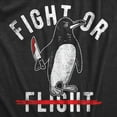 thumbnail image 2 of Womens Fight Or Flight T Shirt Funny Killer Penguin Funny Flying Joke Tee for Ladies Womens Graphic Tees, 2 of 9