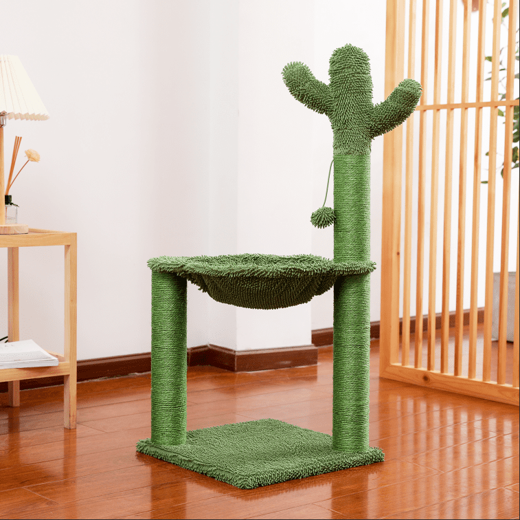 Amkui Cat Tree Cat Tower Durable Sisal-Covered Scratching Posts,Dangling Ball,Jumping Platform for Cats Play &Sleep,Pet House