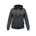 thumbnail image 1 of Sudadera Fruit of the Loom Para mujer con capucha y cierre, gris jaspe obscuro, talla M, 1 of 4