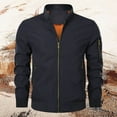 thumbnail image 2 of Men's Lightweight Stand Collar Zip Up Jacket Breathable Outdoor Sports Windbreaker Casual Coat, 2 of 2