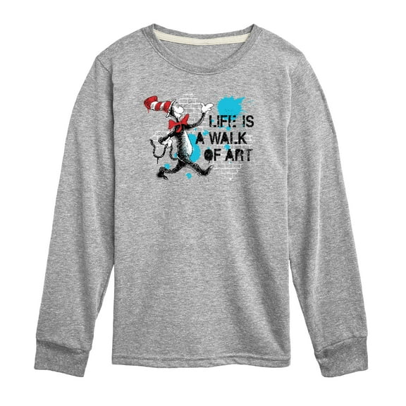 The Cat in the Hat - Life Is A Walk Of Art - Toddler & Youth Long Sleeve Graphic T-Shirt