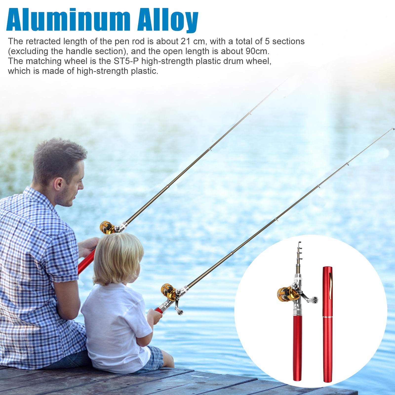  Pen Fishing Rod Kit, 39 Inch Mini Fishing Pole Portable  Telescopic Fishing Rod with Spinning Reel Fishing Rod Reel Combo for Travel  Saltwater Freshwater Sea : Sports & Outdoors