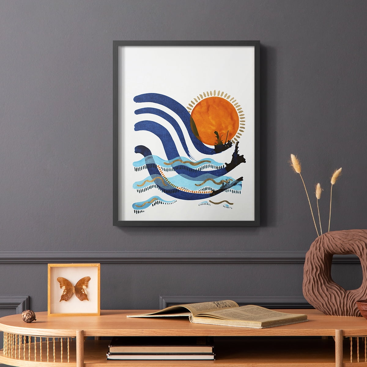 What a Way to Spend the Day Framed Print in Black Solid Wood 8 x 10 Framed Print