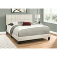 thumbnail image 5 of Transitional Queen Bed With Elegant Beige Linen Headboard Bedroom Frame Padded, 5 of 6
