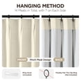 thumbnail image 3 of Cortinas Joydeco Pinch de lino plisado 100% opacas, 180 x 183 cm, 3 of 9