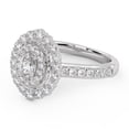 thumbnail image 3 of AFFY Double Halo Solitaire Engagement Ring for Women, IGI Certified 1.05 Carat (ctw) Oval And Round Lab Grown Diamond Ring In 14K Solid White Gold F-G, VS-SI Quality Ring Size-10, 3 of 6