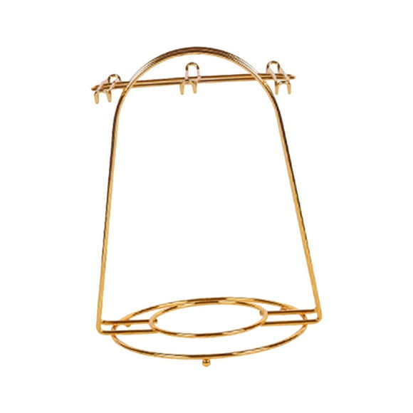 Soporte para tazas de café, accesorio para café, portavasos, decoración de bar, árbol para tazas de café, soporte para tazas Capacidad para 6 tazas doradas.