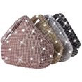 thumbnail image 4 of Bolso de mano de noche de cristal con diamantes de imitación para mujer con muñequera para boda, fiesta de graduación, bolsos de mano plateados Sailing Electrónica, 4 of 4