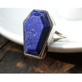 thumbnail image 3 of Lapis Lazuli Blue Gemstone Womens Ring, Natural 925 Sterling Silver Coffin Ring, Beautiful Ethnic Ring, Engagement Ring For Her, Anniversary Ring For Wife Ring (lapis-lazuli), 3 of 9