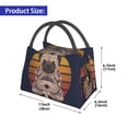 thumbnail image 3 of Lsque Pug dog Yoga Pattern Portable Insulation Lunch Bag, Insulated Food Delivery Bag, Meal Grocery Tote Insulation Bag Large Capacity Reusable Warming Bag, 3 of 9