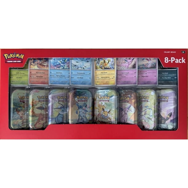 pokemon prismatic evolutions 8 mini-tins with promo cards Pokemon Prismatic Evolutions 8 Mini-Tins with Promo Cards