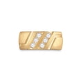 thumbnail image 2 of 14kt Yellow Gold Mens Round Diamond Wedding Double Row Band Ring 1/2 Cttw, 2 of 4