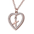 thumbnail image 2 of Collar de Mujer Corazón con Inciales LuckyLy, Modelo Adina rosa UNITALLA, 2 of 7