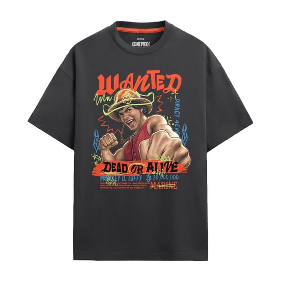 Playera One Piece para Hombre Manga corta Negra Talla M