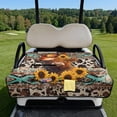 thumbnail image 3 of COEQINE Golf Cart Accessories Seat Covers with 4 Pockets, Foldable Design for Easy Carry Towel Seat Cover Easy to Install for EZGO Yamaha Club Cars, Highland Cow Cowboy American Tribal Cow Print, 3 of 8