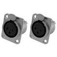 thumbnail image 3 of XLR Female Jack 3 Pin - Panel Mount Jacks D Series Size XLR-F -4 PACK, 3 of 4