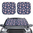 thumbnail image 2 of Naloa Daisy Flowers Print 2-Piece Windshield Sunshade,Foldable Car Front Window Sun Shades,for Most Sedans SUV Truck-Large, 2 of 6