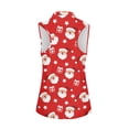 thumbnail image 6 of Yuyamidu Santa Claus Golf Top for Women Golf Shirts Red Christmas Sleeveless Collared Tennis Shirt Soft Quarter Zip Activewear Size XS, 6 of 8