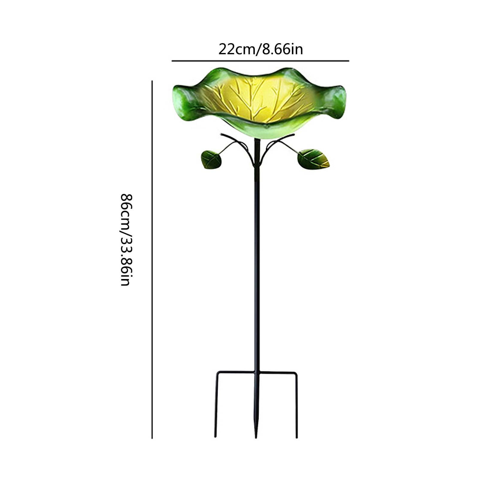Metal Bird Baths for Outdoors, Garden Bird Bath & Bird Feeders with Metal Stake, Hummingbird Feeder for Outdoor Garden Birdbaths Birdfeeder with Metal Stake for Outside Yard Lawn, Purple