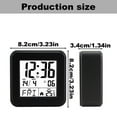 thumbnail image 2 of AQITTI Home Clock Alarm Clock Bedside Battery Powered Lcd Digital Clock with Date & Day Snooze Temperature 12/24H Backlight 3 Volumes Silent Travel Small Clock for Heavy Sleepers Included Batt, 2 of 8