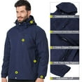 thumbnail image 2 of CAMEL CROWN Men’s Ski Jacket with Inner Fleece 3 in 1 Waterproof Winter Jacket, 2 of 7