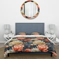 thumbnail image 3 of Designart "Contemporary Botanical Chic I" Beige Floral Bedding Covert Set - Cottage Bed Set With 2 Shams, 3 of 5