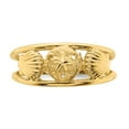 thumbnail image 5 of Solid 14k Yellow Gold Brushed and Sea life Ring Band Size 5.5, 5 of 6