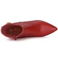 thumbnail image 4 of Unique Bargains Women's Pointy Toe Buckle Stiletto Heels Ankle Boots, 4 of 8