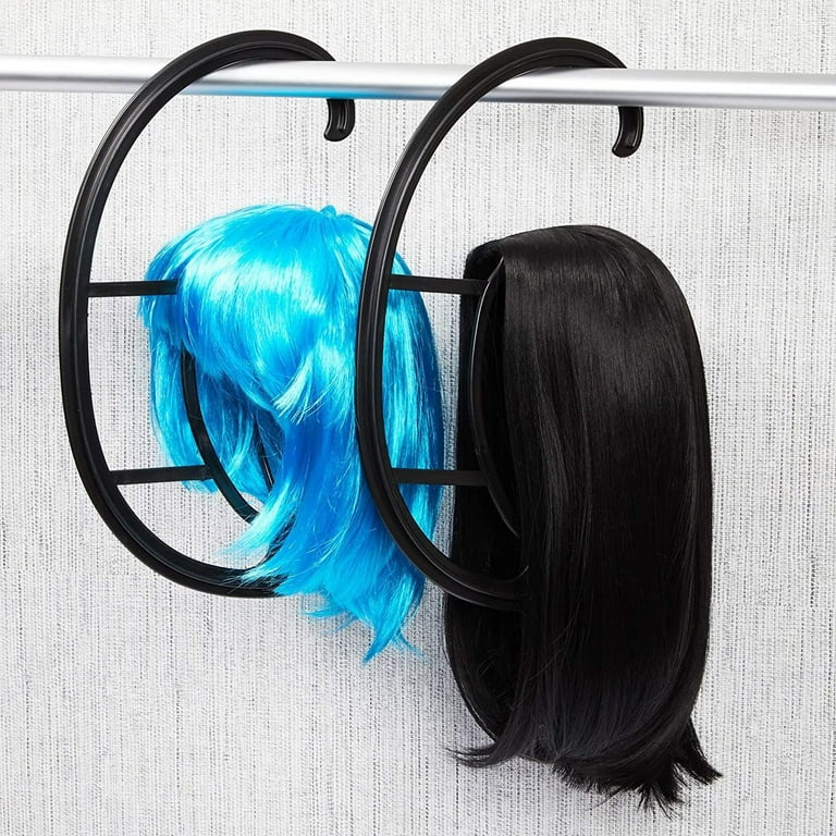 Black Color Hanging Wig Stand Portable Wig Hanger For - Temu