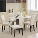 thumbnail image 2 of Yeshouse Silla de comedor moderna tapizada en beige, estilo Parsons con respaldo alto, ribete de tachuelas, asiento de esponja y patas de madera, capacidad de 136 kg, 2 of 9