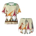 thumbnail image 4 of Lsque Christmas Card With Gnomes Women's Short-Sleeved Pajama Set - 2 Piece Soft and Lightweight Sleepwear Set-Large, 4 of 9