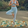 thumbnail image 4 of XYZCANDO Boho Florals Car Seat Towel Sweatproof Yoga Towels Blanket for Post Gym Workout Running Swimming Beach and Hiking Non Slip Backing Sweatproof Cushion Protector, 4 of 7