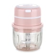 thumbnail image 1 of Wosthever Picadora eléctrica de ajo de 300ML, trituradora de carga USB para verduras, frutas, jengibre, Chile, picadora de carne, accesorios Cocina y Comedor Rosado, 1 of 6