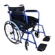 thumbnail image 1 of Silla De Ruedas 18" Respaldo Abatible Descansapies Desmontables Azul, 1 of 10