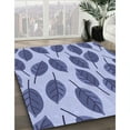 thumbnail image 3 of Ahgly Company Tapis d'Intérieur Ronds Transitionnels Lavables à la Machine, Violet Pervenche Profond, 7 Pieds Rond, 3 of 7