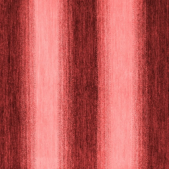 Ahgly Company Machine Washable Indoor Square Abstract Red Modern Area Rugs, 5' Square