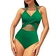 thumbnail image 1 of Gibobby Trajes de Baño para Mujer Nuevo Traje de baño con borde europeo y americano para mujer, traje de baño Bikini de malla de Color sólido, traje de b(Verde,M), 1 of 5