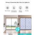 thumbnail image 4 of Window Privacy Film Blue Baroque Stained Glass Window Film Decorative Sun Block Window Cover Luxury Middle Century Scroll Flowers Window Clings Static Adhesive Sticker for Bathroom 23.6"x59", 4 of 7