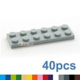 thumbnail image 2 of 40pcs DIY Building Blocks Thin Figures Bricks 2x6 Dots 12Color Educational Creative Size Compatible With 3795 Toys for Children Mixed color 40pcs, 2 of 6