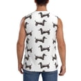 thumbnail image 4 of Salouo Dachshund Dog Puppy Pattern Men's Sleeveless T Shirts,Men's Regular-Fit Tank Top Sports Shirt for Men Sleeveless Tank Shirt -Medium, 4 of 6