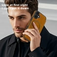 thumbnail image 6 of Wallet Case for iPhone 16, Magnetic Flip Kickstand Compatible with MagSafe, RFID Blocking Premium PU Leather Slim Shockproof Phone Case with Card Holder For iPhone 16,Brown, 6 of 9