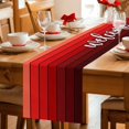 thumbnail image 5 of Table Runners 70 Inches Long Dress Scarves, Red Wooden Grain Farmhouse Coffee/Dining/Kitchen Table Decor, Holiday Table Runner, Farmhouse Ombre Wood Stripes Rustic 13x70 Inch, 5 of 9