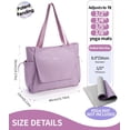 thumbnail image 4 of WANDF Yoga Mat Bag Tote Gym Bags For Women Men,Yoga Bags with Waterproof Wet Pocket, Quick Access Storage Yoga Mat Bag Carrier for Pilates Travel Office Beach Workout(Purple Bag), 4 of 10